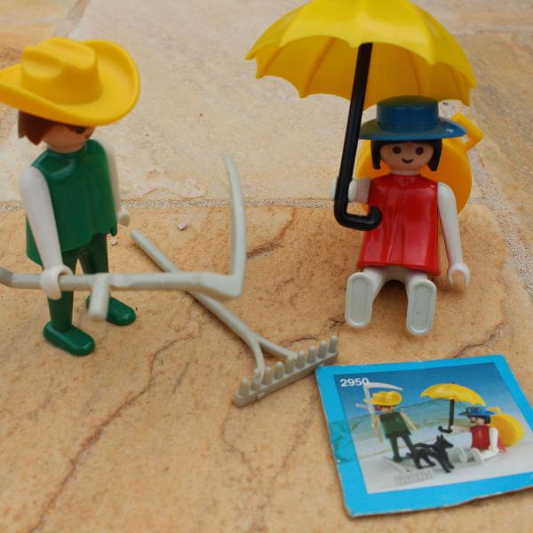 PLAYMOBIL FAZENDEIRO E ESPOSA RARO GEOBRA 1974