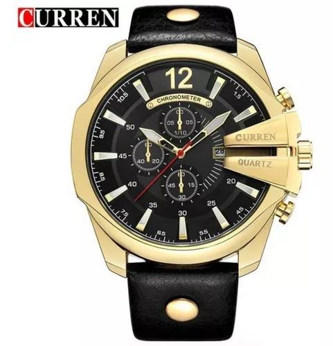 Relógio Masculino Curren 8176 Original Couro Esportivo