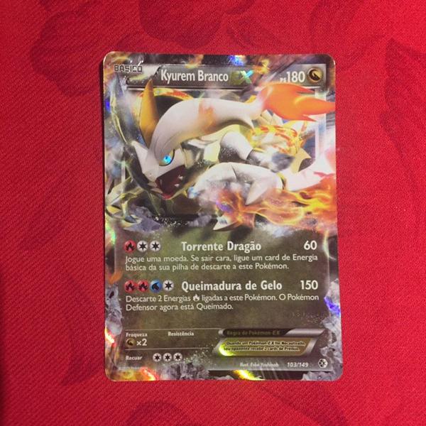 carta pokemon básico kyurem branco ex ps 180 103/149