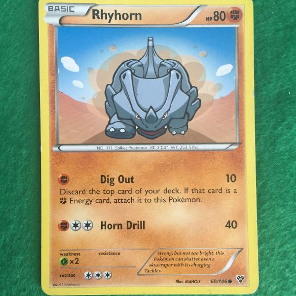 carta pokémon rhyhorn