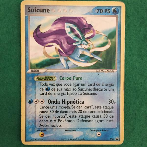 carta pokémon suicune - atsuko nishida