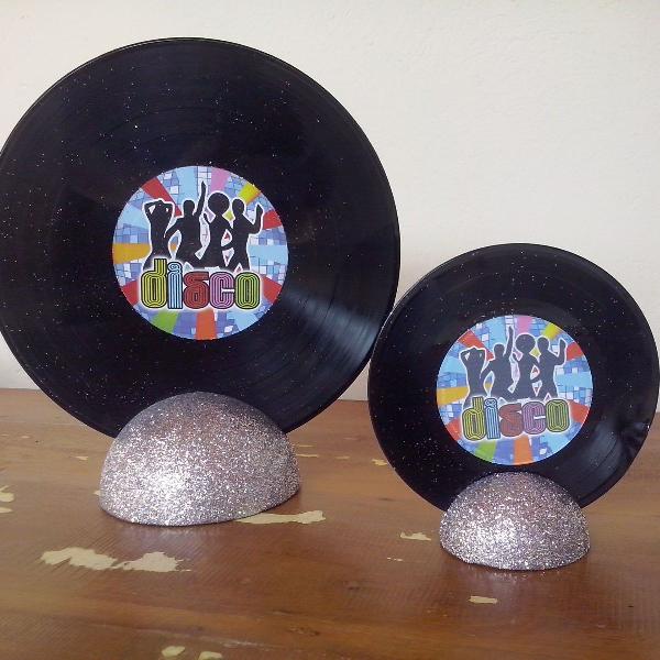 decoração de mesa - festa disco