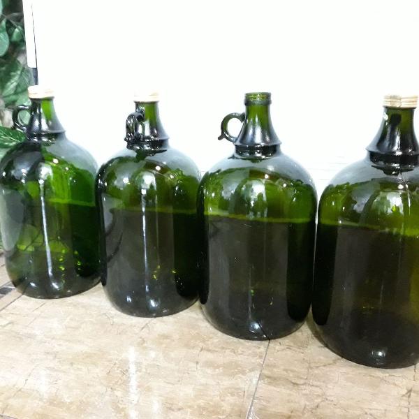 garrafão vidro verde decoração vintage