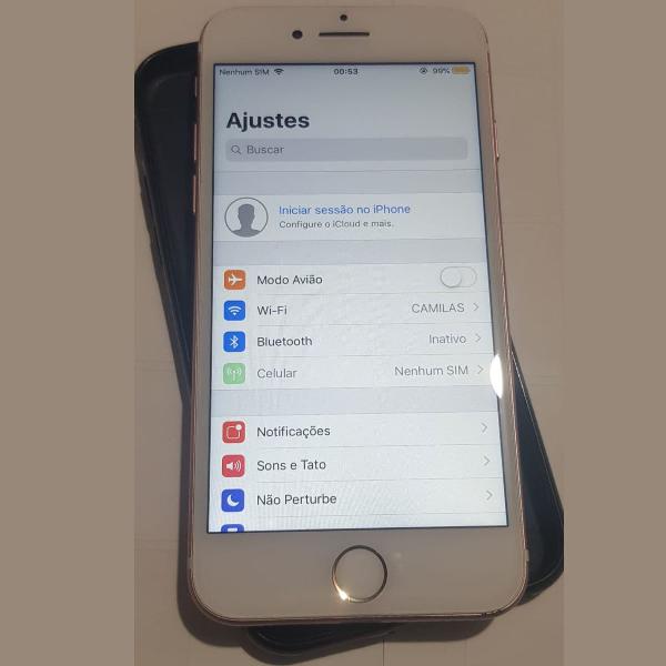 iphone 7 rose 32gb icloud liberado + acessórios