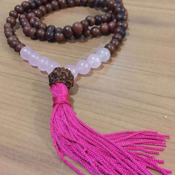 japamala quartzo rosa,p auxiliar na meditação p coração!