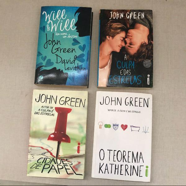 kit com 4 livros do autor john green