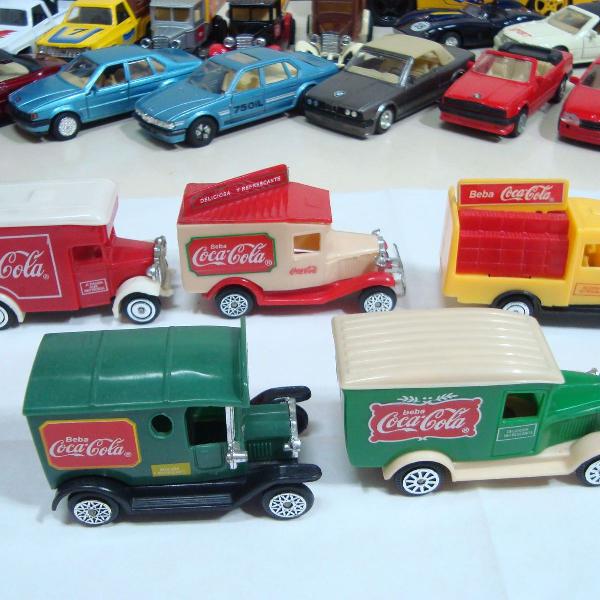 lote 5 caminhões coca cola raros