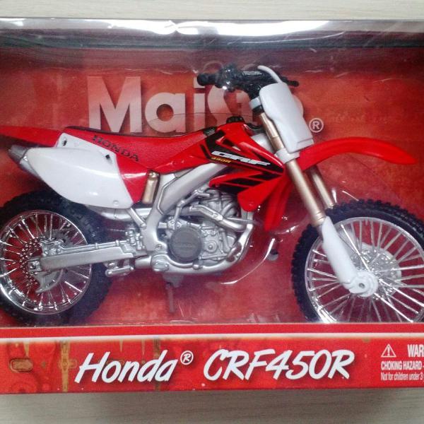 miniatura maisto moto honda crf450r 1:12 na embalagem