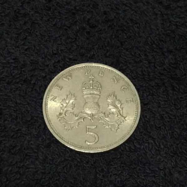 moeda 5 new pence 1969