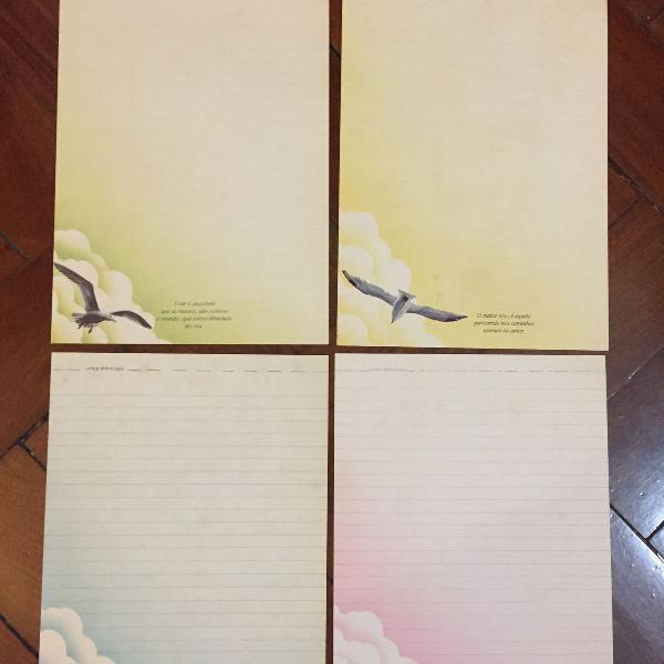 papel de carta dos correios - gaivotas