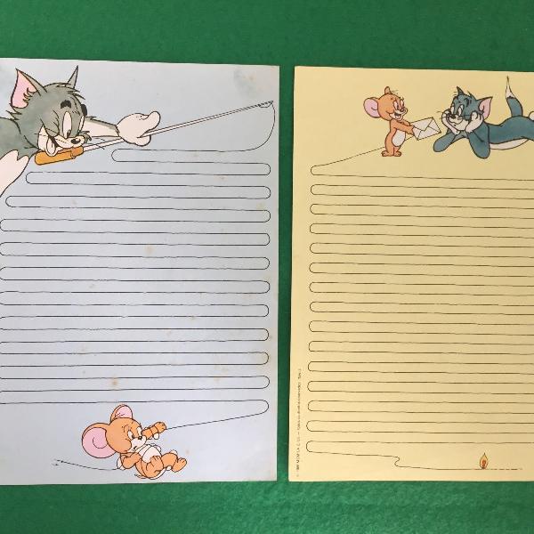 papel de carta - tom e jerry