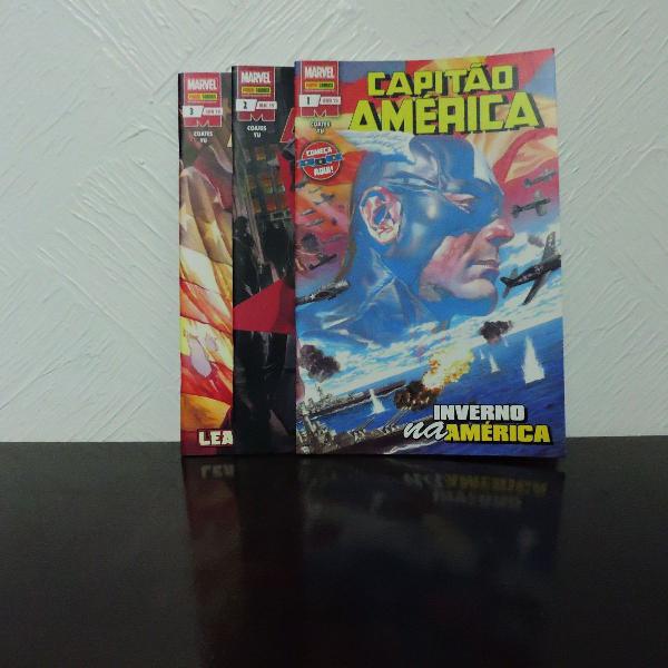 quadrinhos - capitão america - edições 1,2 e 3