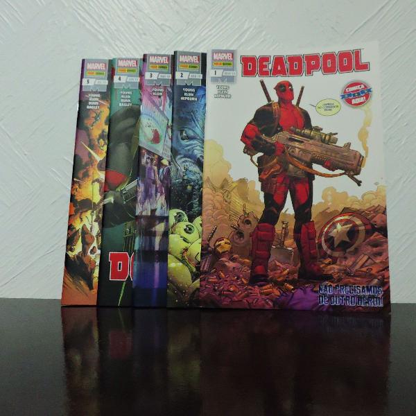 quadrinhos - deadpool - edições 1,2,3,4 e 5