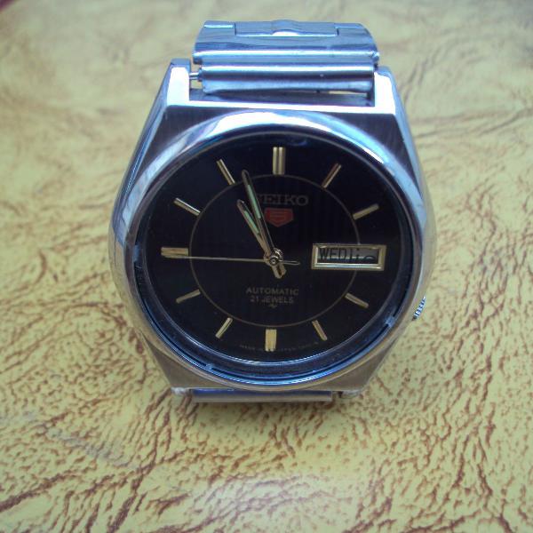 relógio seiko 21 rubis preto