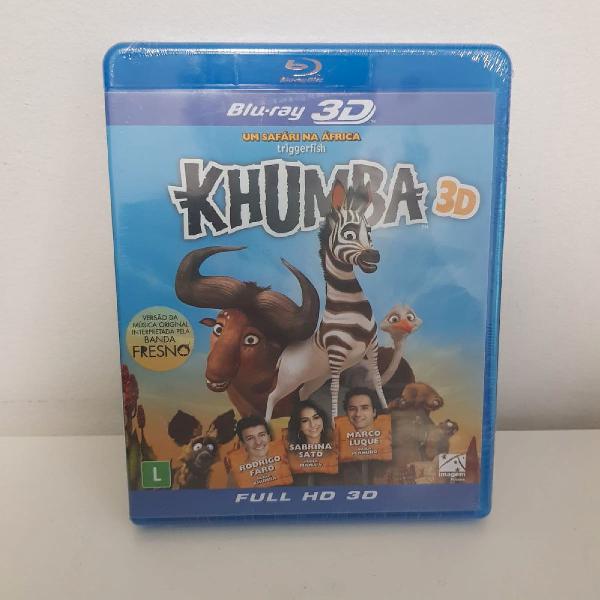 Blu Ray Infantil Khumba 2D e 3D Lacrado