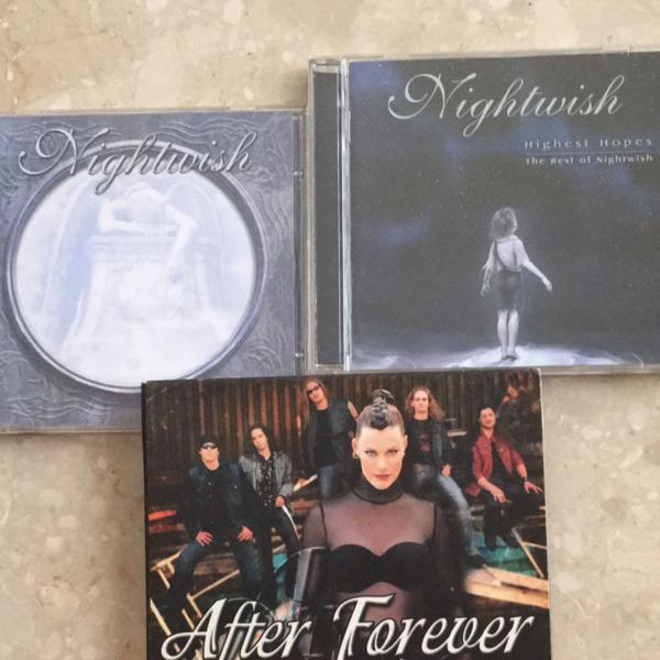 coleção de cds nightwish e after forever