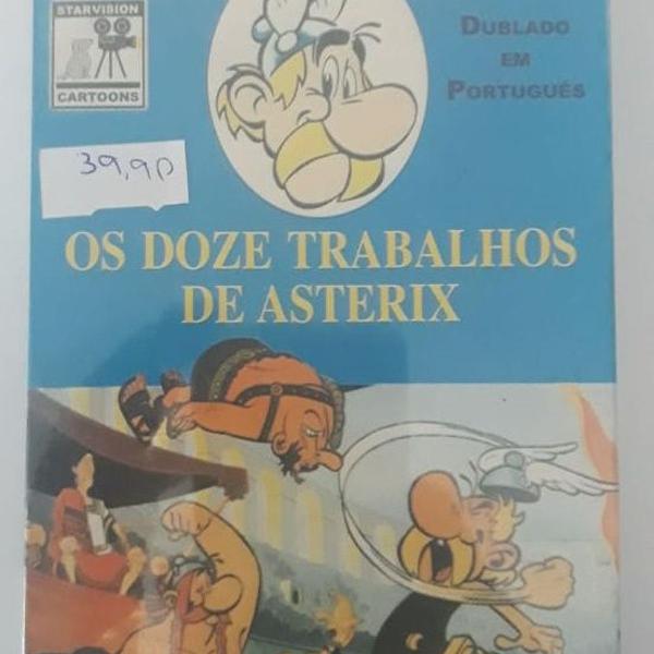 fita vhs asterix - os doze trabalhos de asterix - lacrado