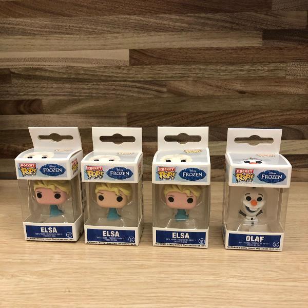 funko pop pocket original olaf ou elsa - frozen - disney