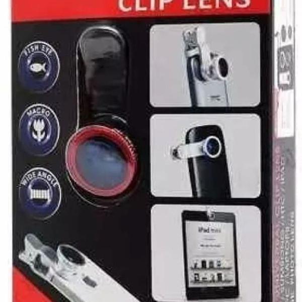 kit com 3 lentes para celular