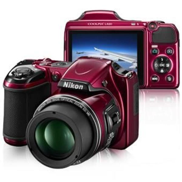 maquina fotografica nilkon l820 vermelha
