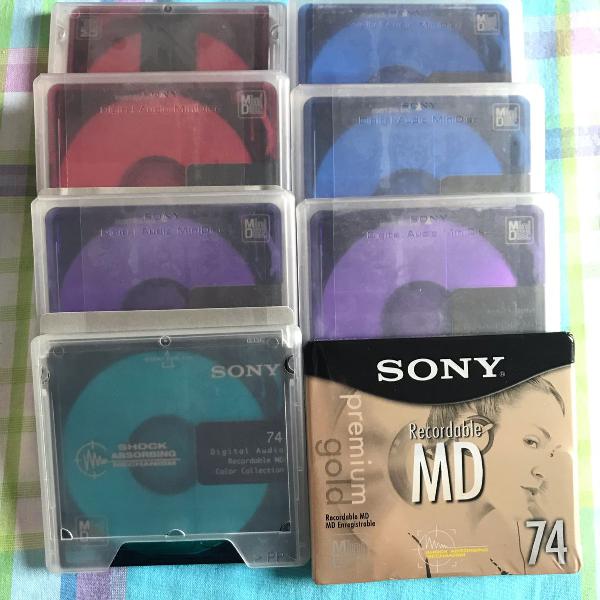 mini discs regravaveis sony