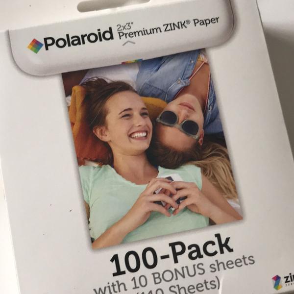 papel fotográfico polaroide 2x3 zink premium 100 + brinde
