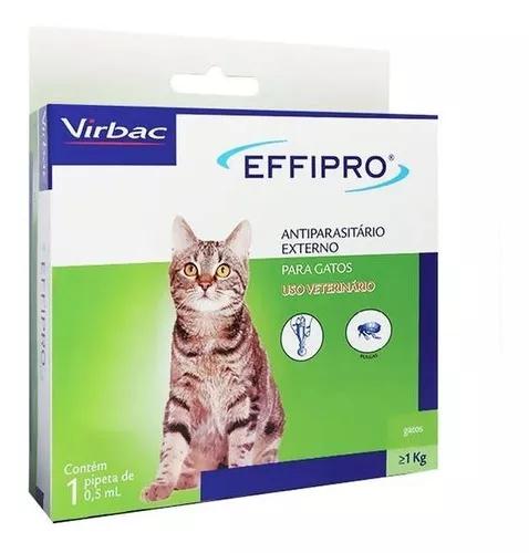 Antipulgas Virbac Effipro Para Gatos Com 1 Kg Ou Mais - 0,5
