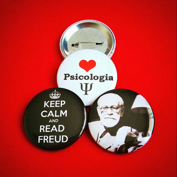 Kit (3) Buttons: Psicologia e Freud