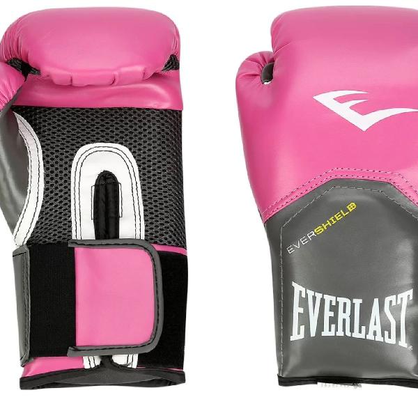 Luva de Boxe/Muay Thai Everlast Pro Style 14 oz - Rosa e