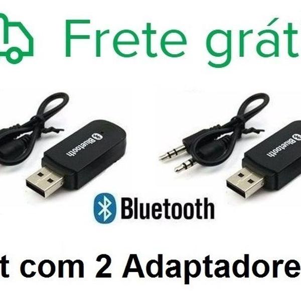 kit com 2 receptores de sinal bluetooth usb adaptador musica