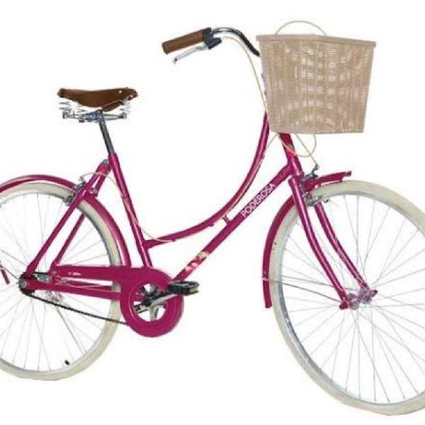 Bicicleta rosa retrô vintage