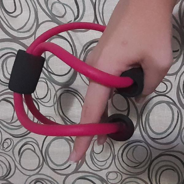 Elástico pink para exercício de braços