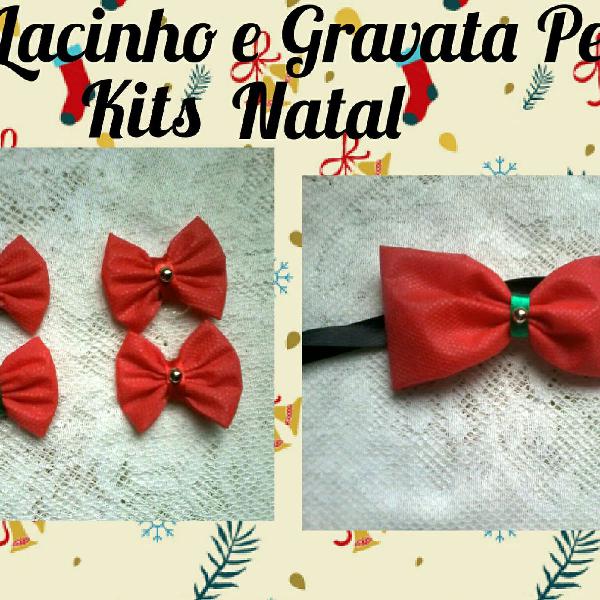 Lacinho e Gravata pet Natal