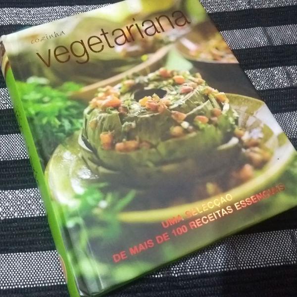 Livro de receitas vegetarianas e veganas.