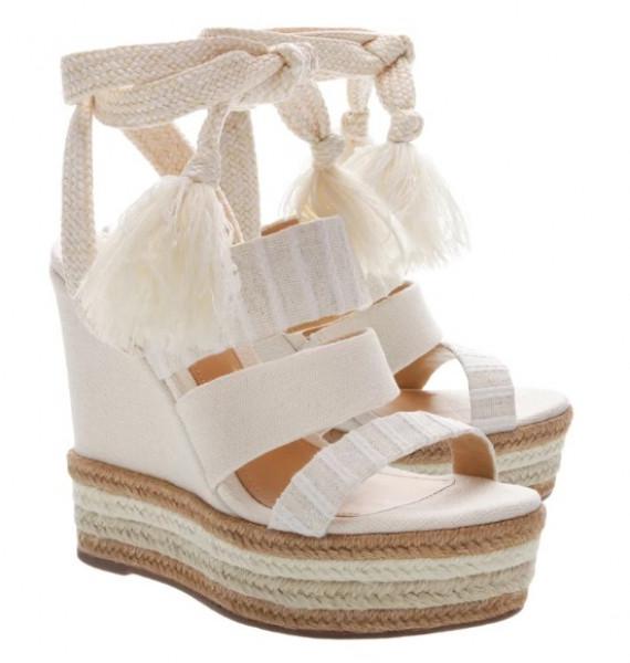 SANDÁLIA ANABELA NATURAL MIX WHITE SCHUTZ