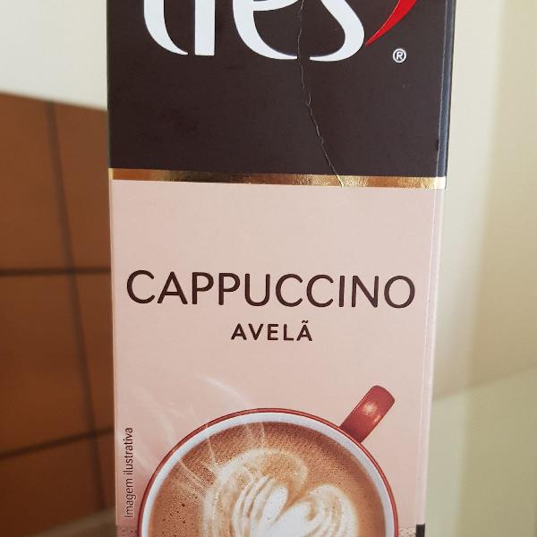 caixa de cápsulas cappuccino avelã