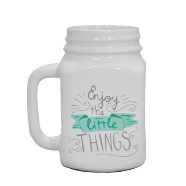 caneca de cerâmica branco