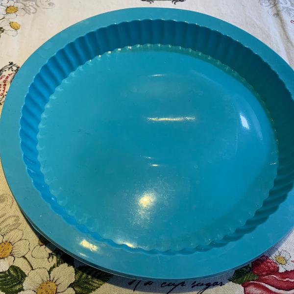 forma de silicone - torta ou bolo azul claro redonda