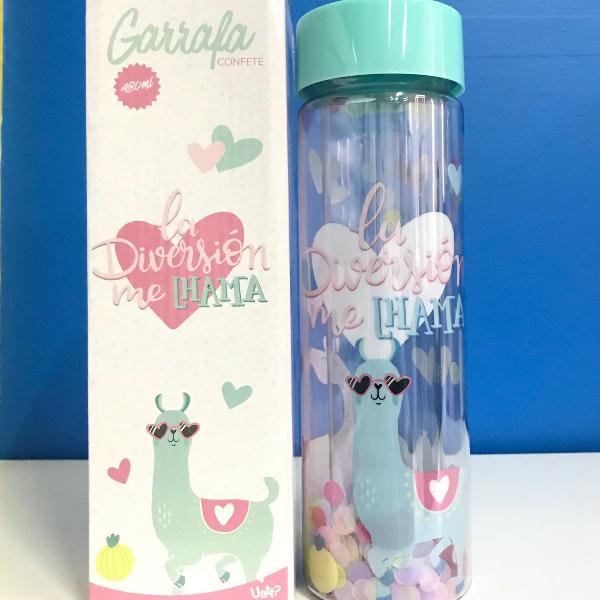 garrafa confete lhama