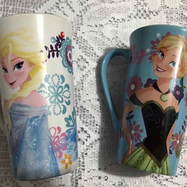 kit com 2 xícaras, frozen, original disney store