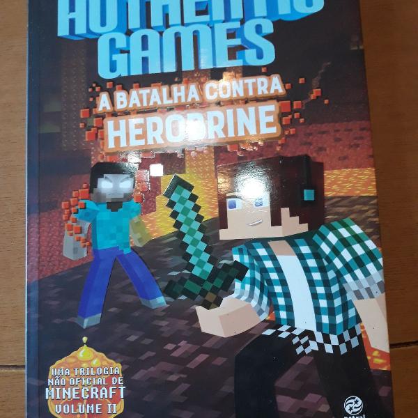 livro Authentic games a batalha contra herobrine