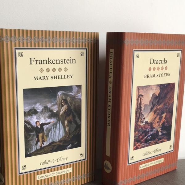 livro dracula e frankenstein - collectors library collection