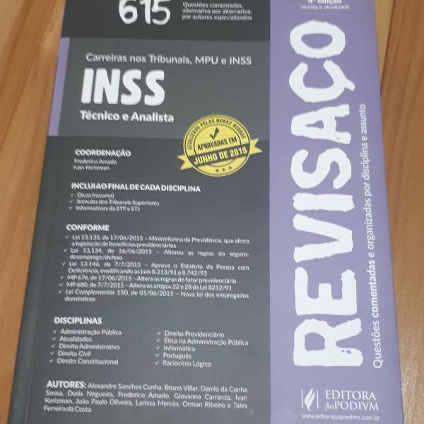 livro - revisaço inss - questões comentadas