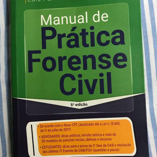 manual de prática forense civil - 5ª ed. 2018