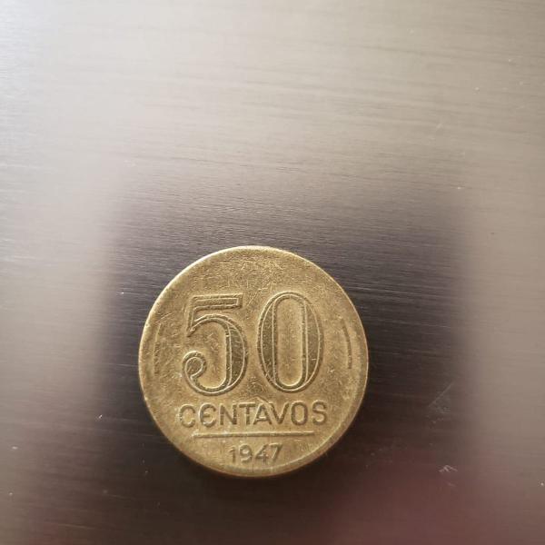 moeda brasil 50 centavos - 1947