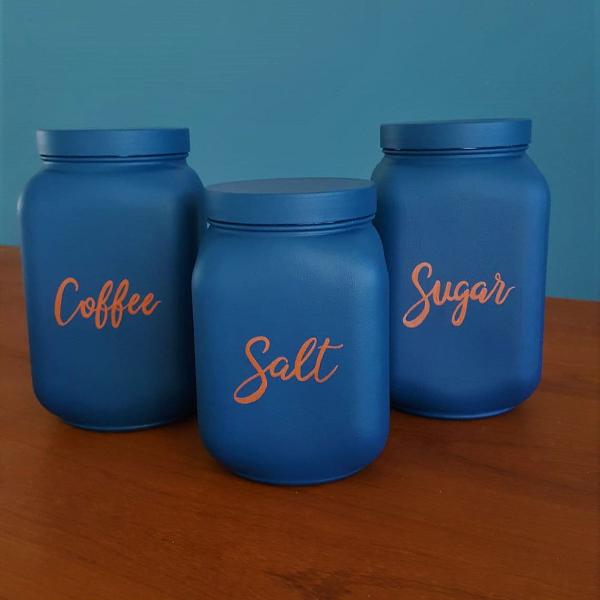 potes porta mantimentos café açúcar sal