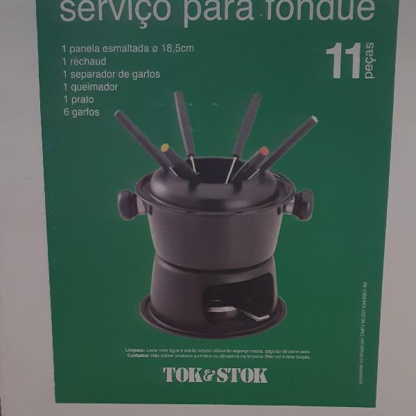 serviço de fondue tok&amp;stok 11 peças