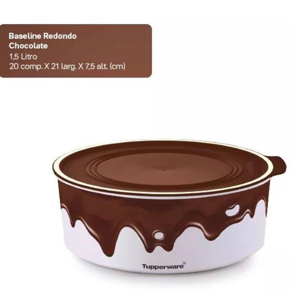 tupperware baseline redondo chocolate 1,5 litro