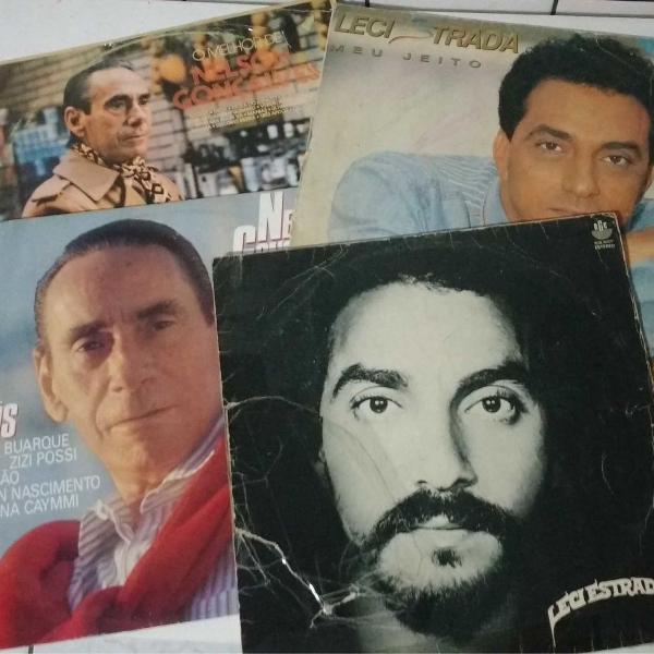 COMBO - 4 LP'S LECI STRADA E NELSON GONÇALVES