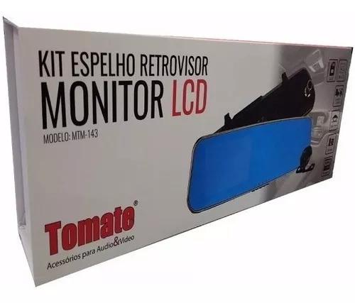 Kit Espelho Retrovisor Com Camera De Ré Tomate Mtm-143 4.3